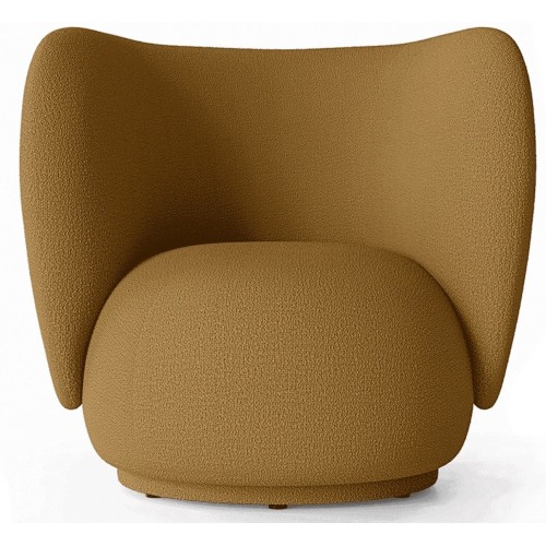 Ferm Living – Fauteuil Rico, Bouclé Laine Sugar Kelp