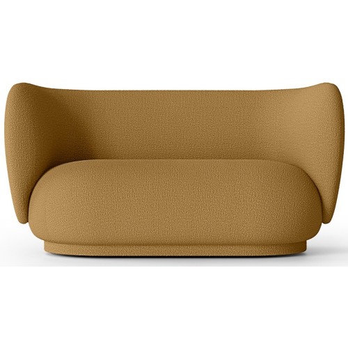 Ferm Living – Rico 2-seater sofa, Wool Bouclé Sugar Kelp