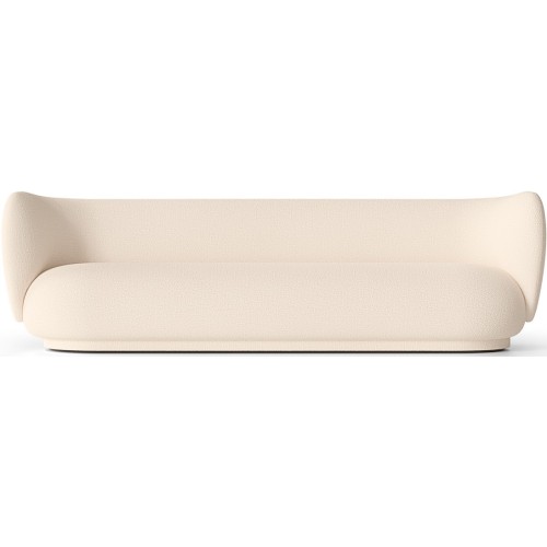 Ferm Living – Canapé 4 places Rico, Bouclé Laine Off-white