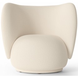 Ferm Living – Fauteuil Rico, Bouclé Laine Off-White