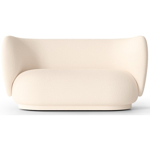 Ferm Living – Canapé 2 places Rico, Bouclé Laine Off-White