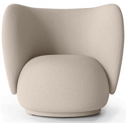 Ferm Living – Rico lounge chair, Wool Bouclé natural