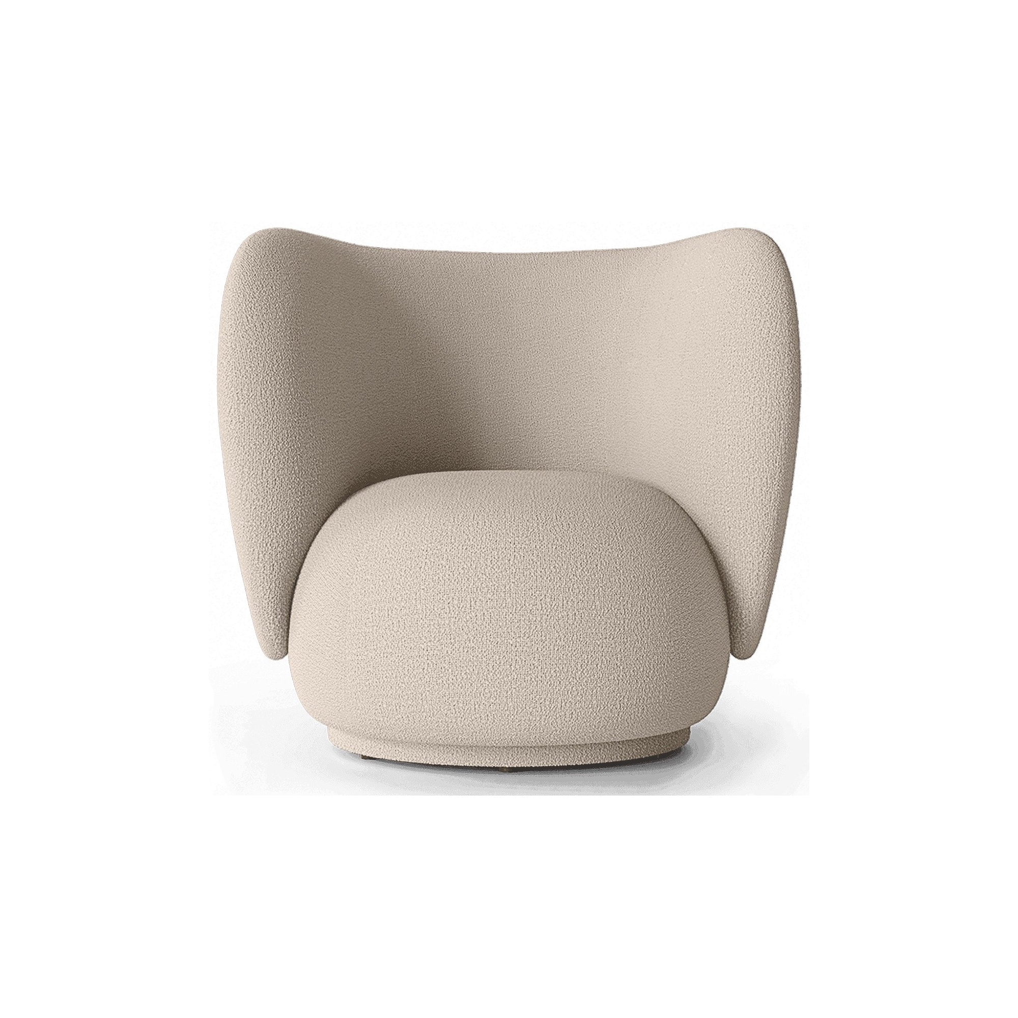 Ferm Living – Fauteuil Rico, Bouclé Laine naturel