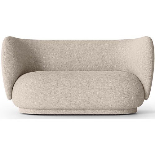 Ferm Living – Canapé 2 places Rico, Bouclé Laine naturel