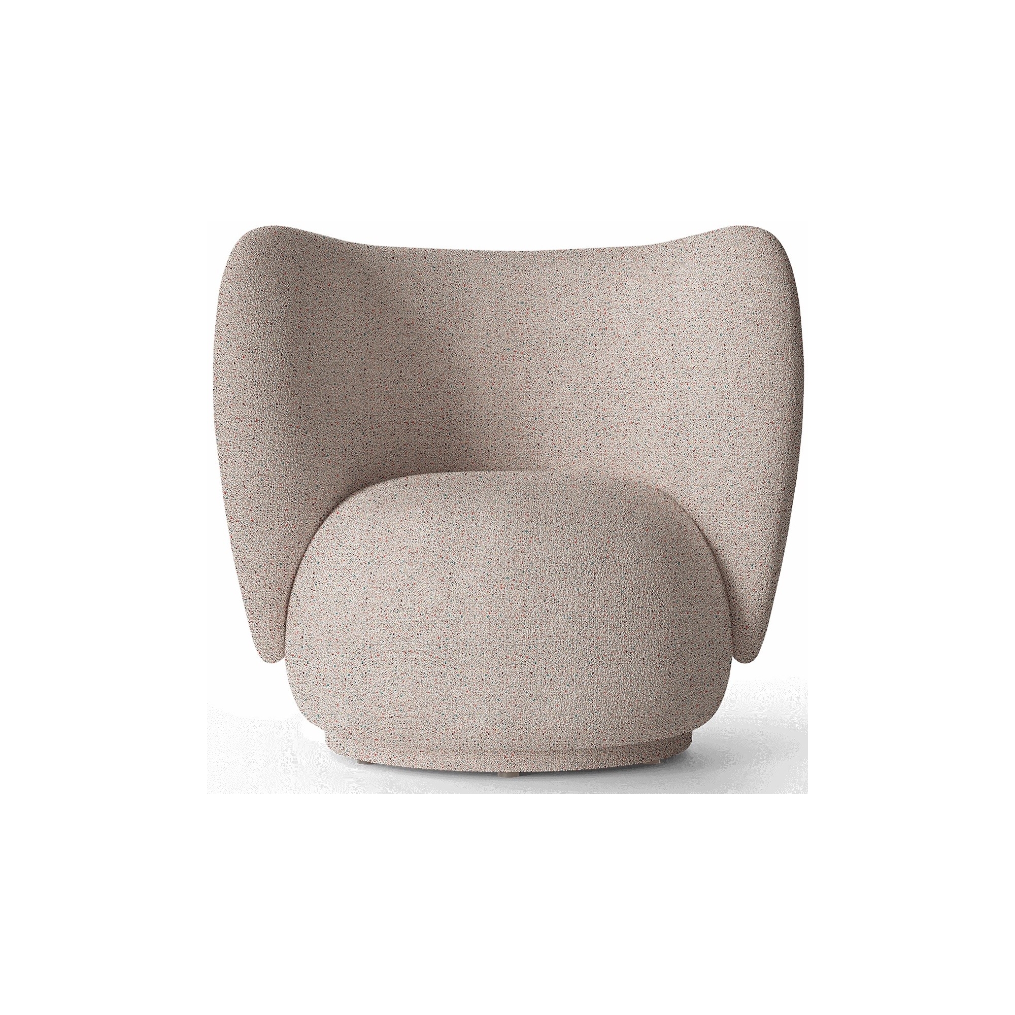 Ferm Living – Fauteuil Rico, Confetti Bouclé Light Grey