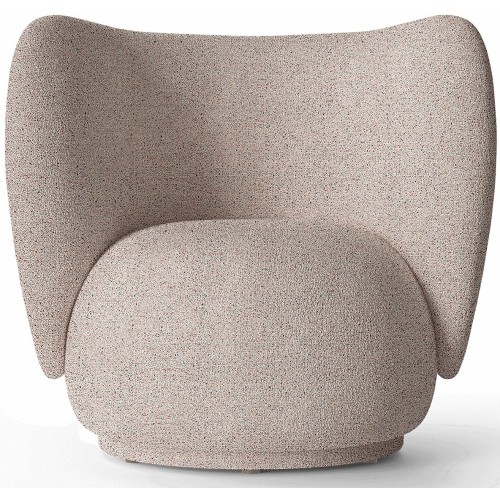 Fauteuil Rico – Confetti Bouclé Light Grey - Ferm Living