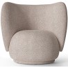 Rico lounge chair – Confetti Bouclé Light Grey - Ferm Living