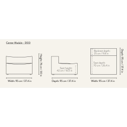 Ferm Living – Center module S100 – CATENA Sofa