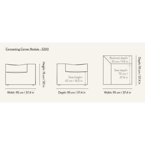 Ferm Living – Connecting Corner module S200 – CATENA Sofa