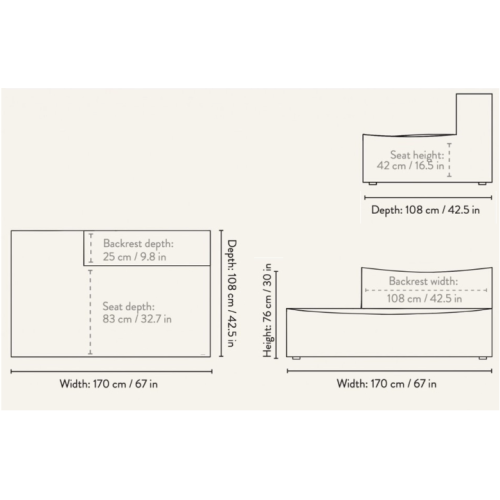 Ferm Living – Open End Module Left L301 – CATENA Sofa