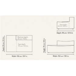 Ferm Living – Open End Module Left S300 – CATENA Sofa