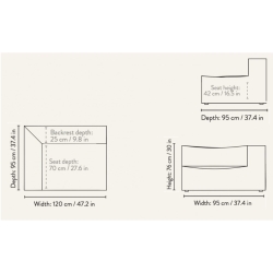 Ferm Living – Extérieur fermé Gauche S400 – Canapé CATE