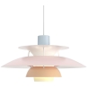 Louis Poulsen – PH5 pendant, pastel blue / pale rose / peach