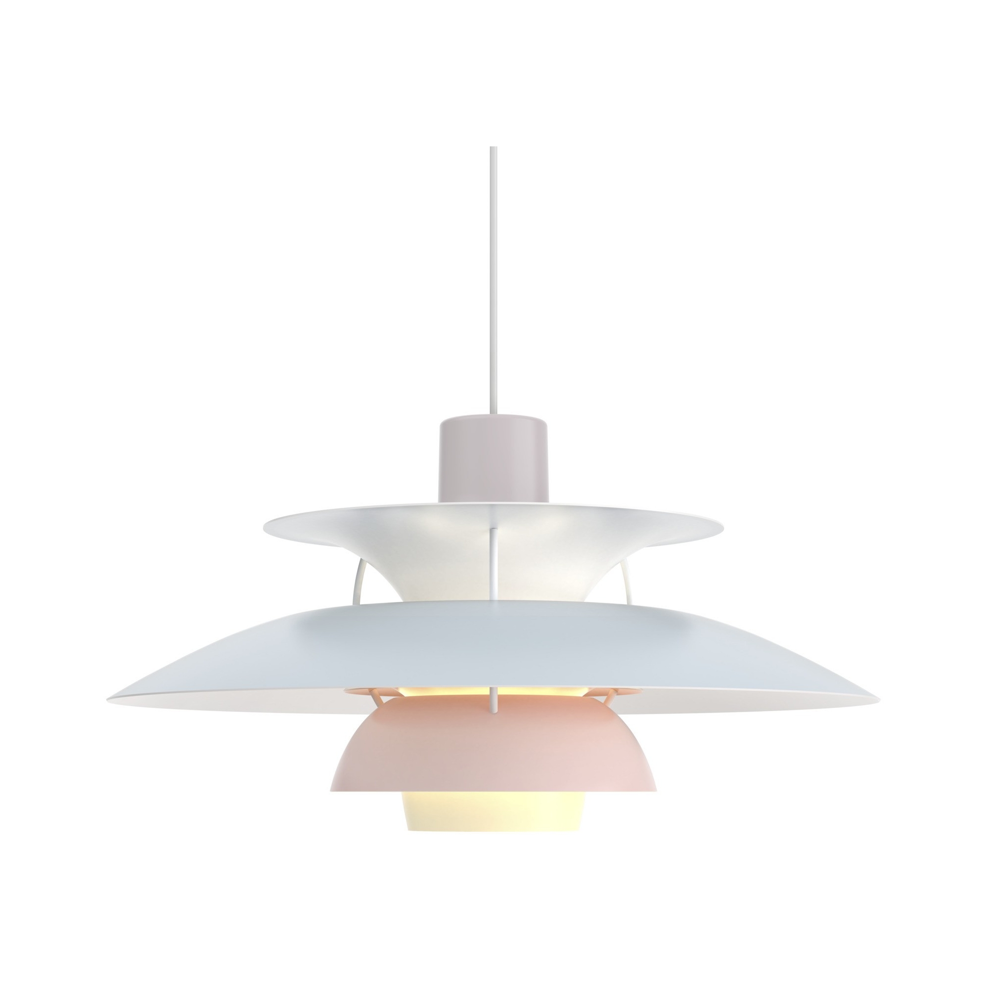 Louis Poulsen – PH5 pendant, pastel oyster grey / blue / pink