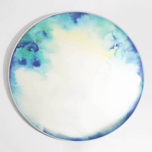 extra-large Francis mirror - blue & yellow - Petite Friture