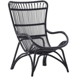 fauteuil Monet – noir – version intérieure – Sika Design