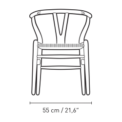 Carl Hansen & Søn – Chaise CH24 Soft Color Ilse Crawford, north sea et corde de papier naturelle