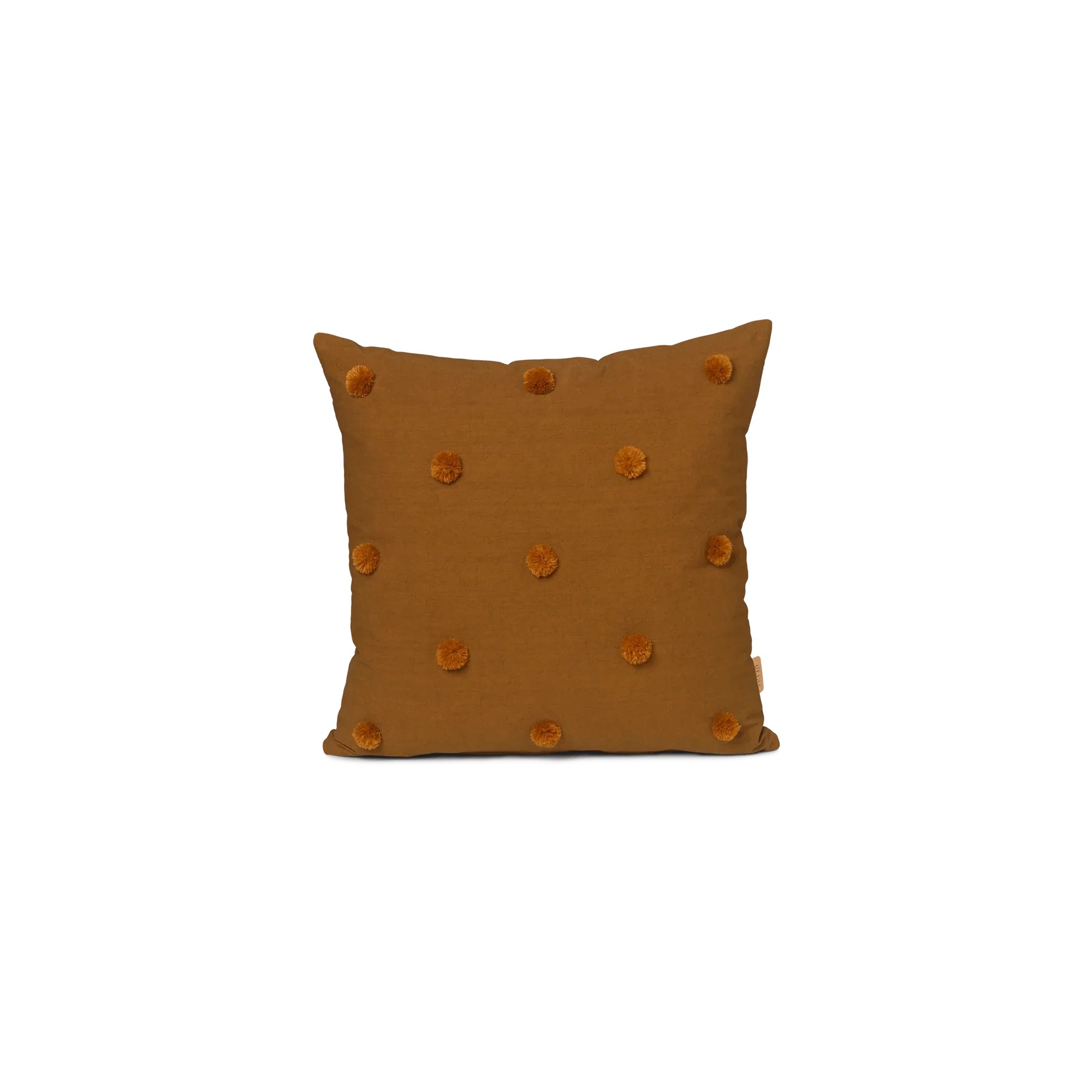 50x50cm – Housse de coussin Dot tufted – Brun et moutarde - Ferm Living