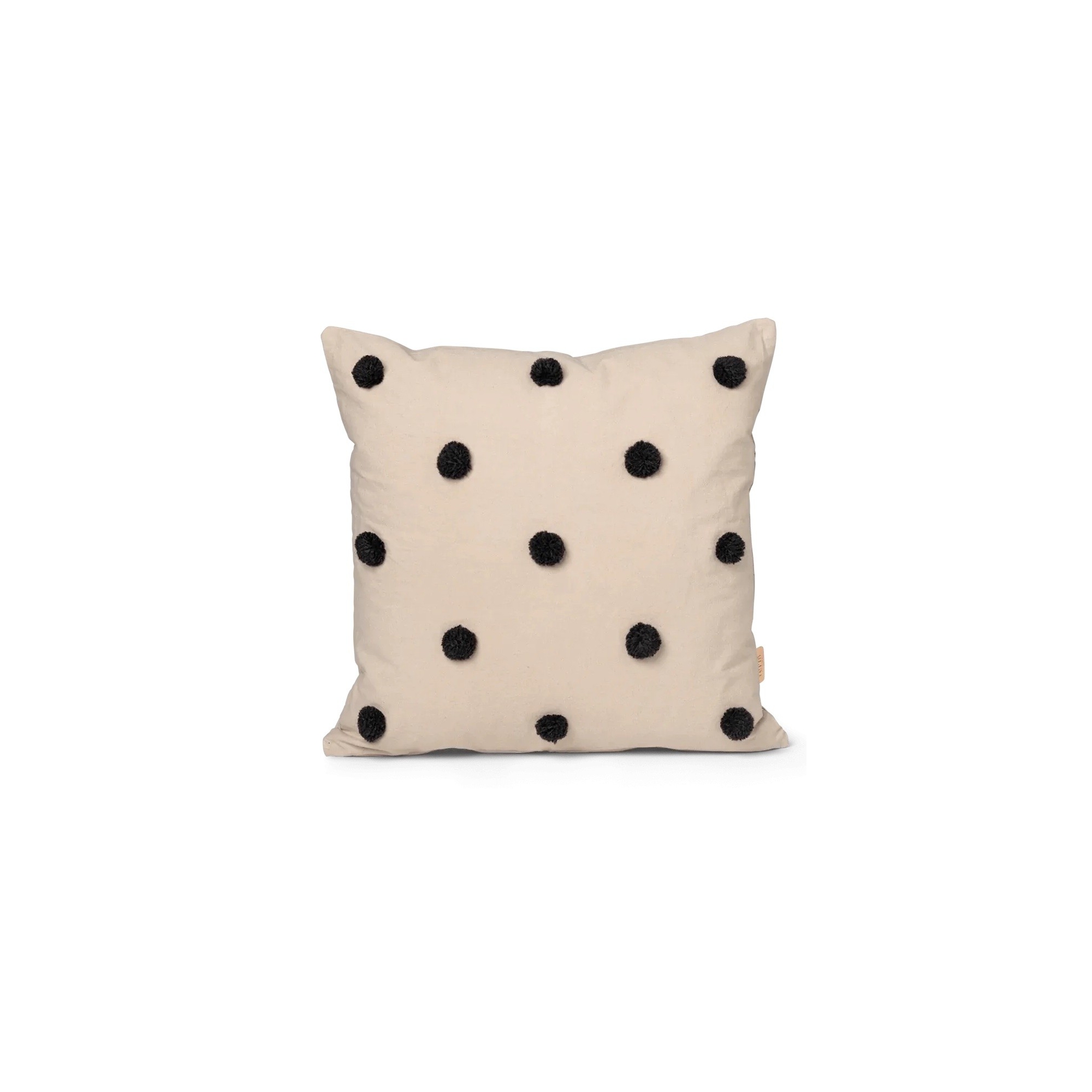 50x50cm – Dot tufted cushion cover – Sand and black - Ferm Living