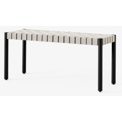 Betty Bench TK4 (105 cm) – Black / Natural linen - &Tradition