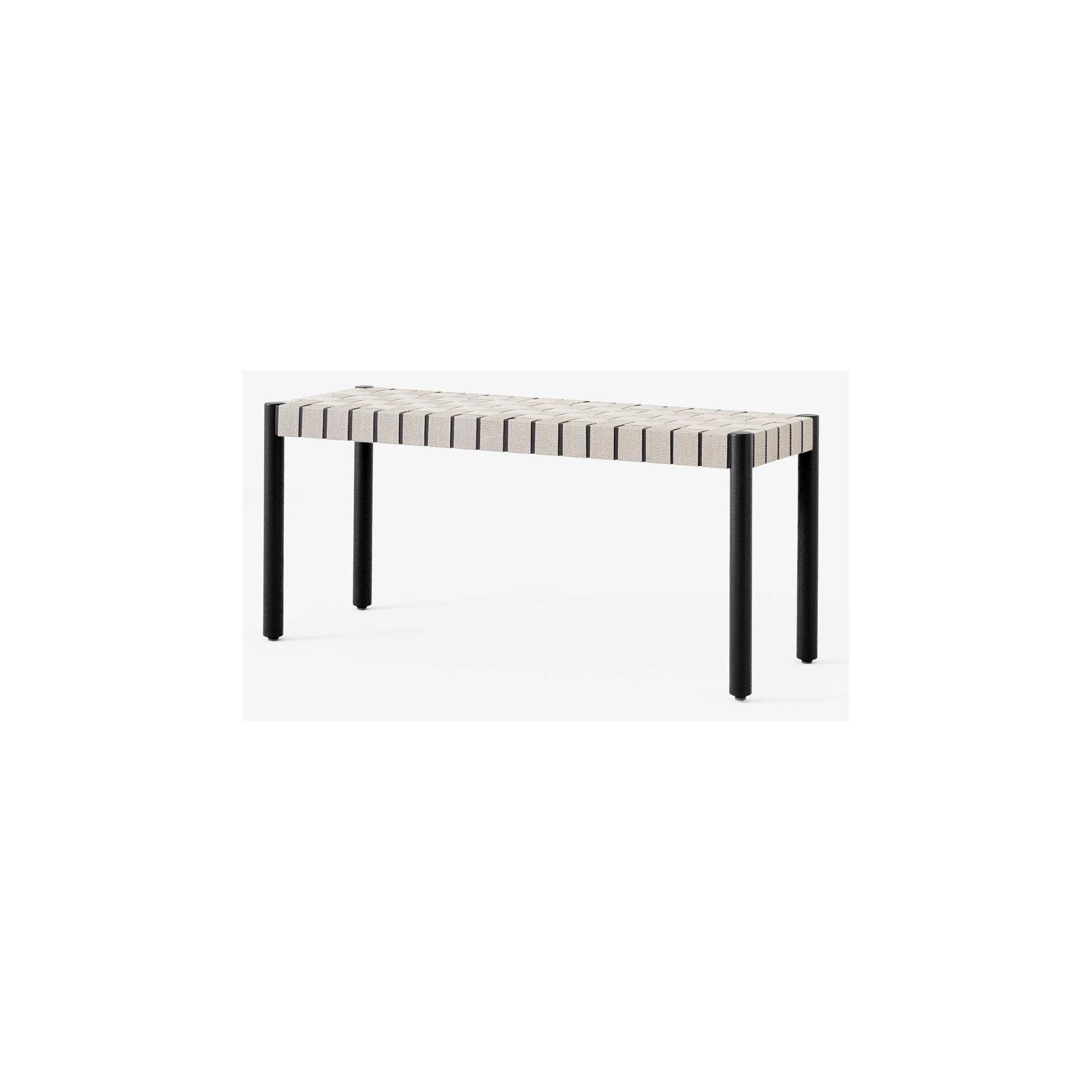 Betty Bench TK4 (105 cm) – Black / Natural linen - &Tradition