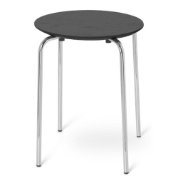 ÉPUISÉ Tabouret Herman – Noir – pieds chrome - Ferm Living