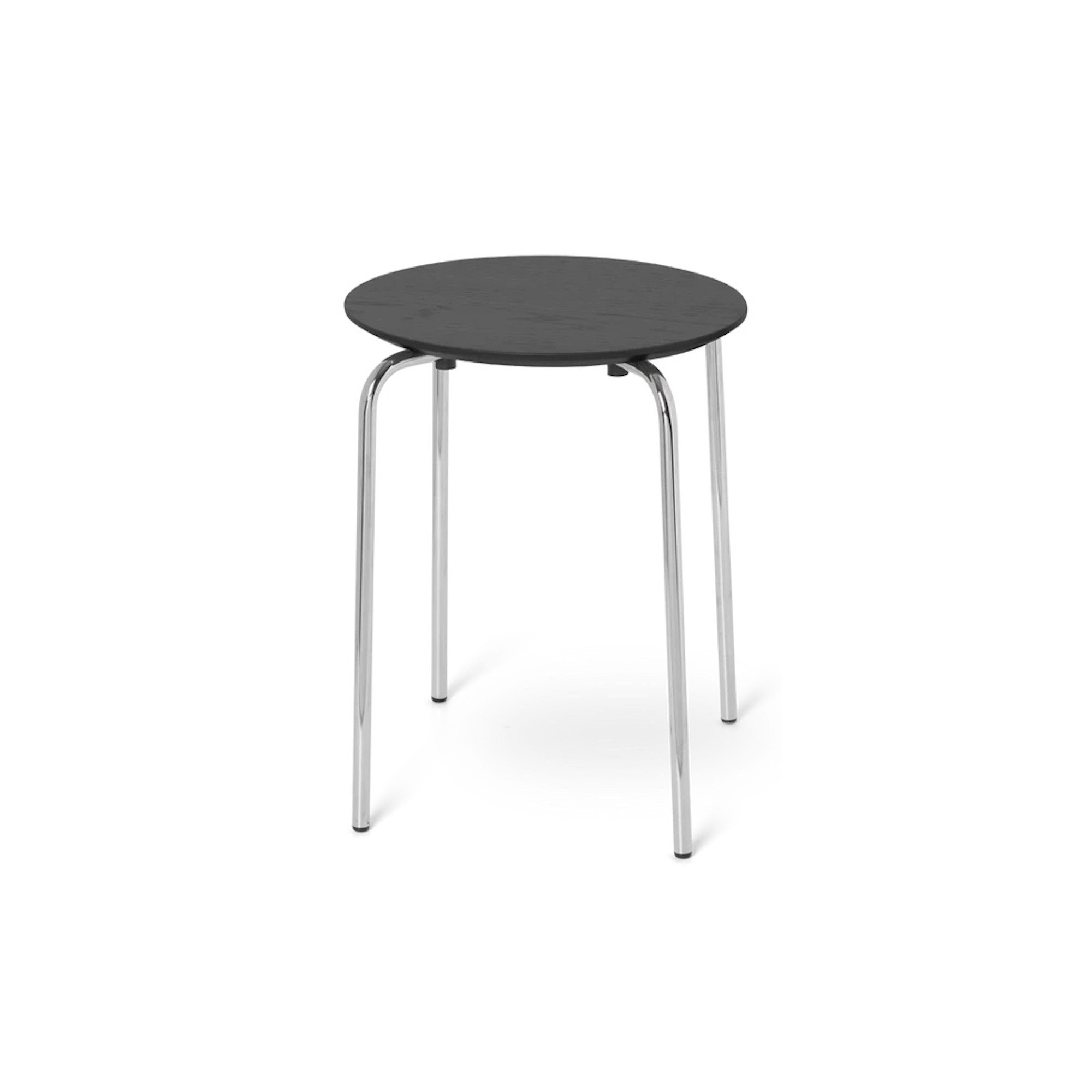 ÉPUISÉ Tabouret Herman – Noir – pieds chrome - Ferm Living