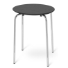 ÉPUISÉ Tabouret Herman – Noir – pieds chrome - Ferm Living