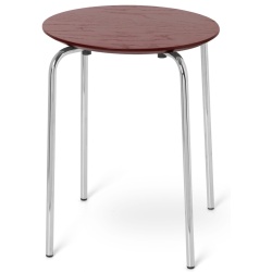 Herman stool – red brown – chrome legs - Ferm Living