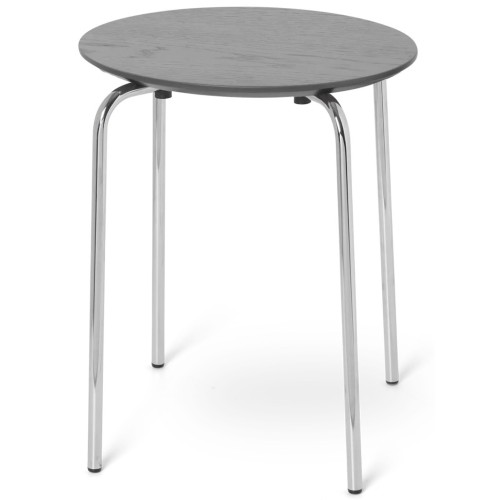 Herman stool – warm grey – chrome legs - Ferm Living