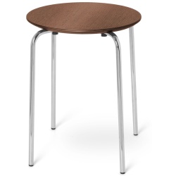 ÉPUISÉ Tabouret Herman – noyer – pieds chrome - Ferm Living