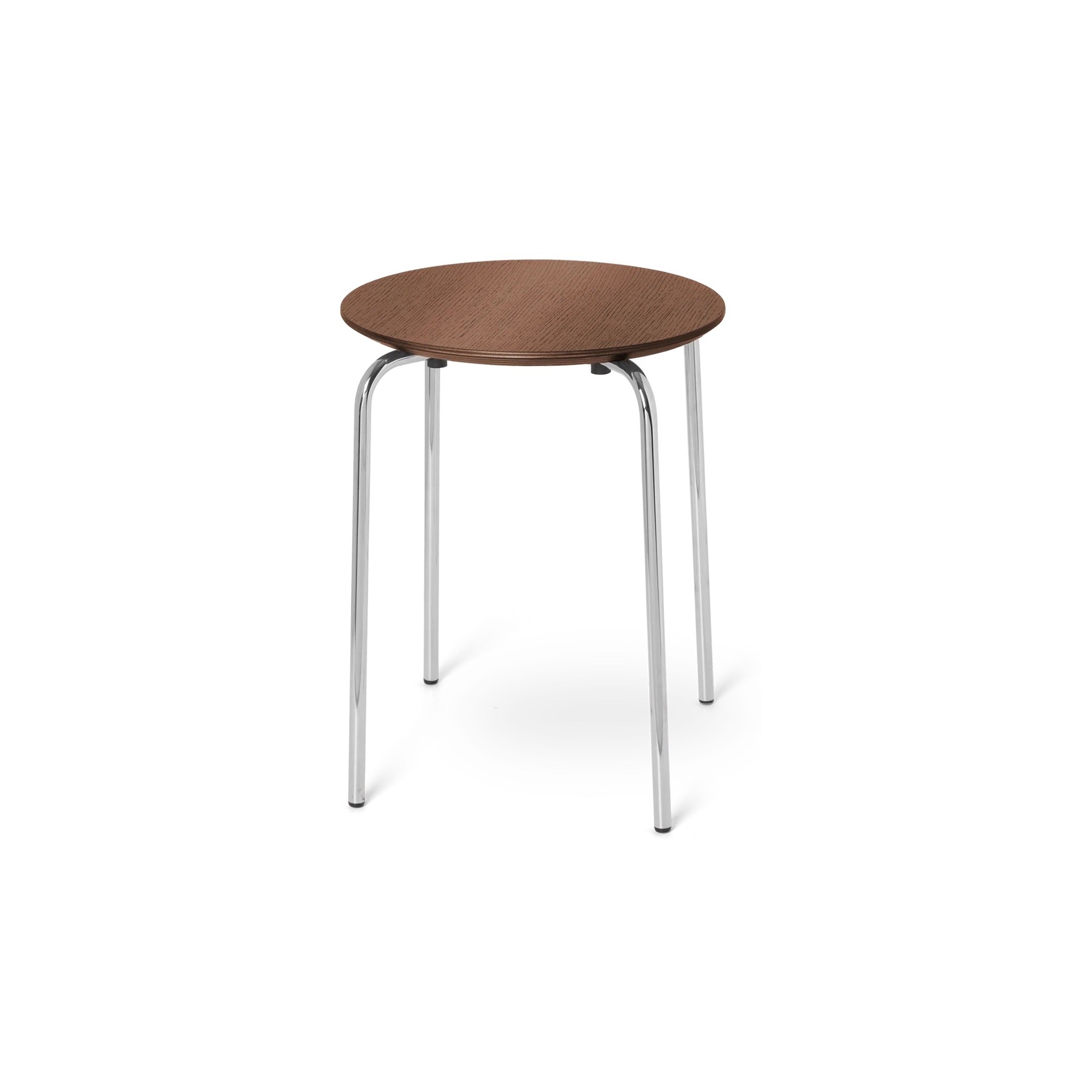 ÉPUISÉ Tabouret Herman – noyer – pieds chrome - Ferm Living