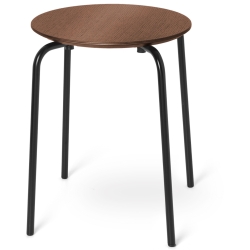 ÉPUISÉ Tabouret Herman – Noyer – pieds noir - Ferm Living