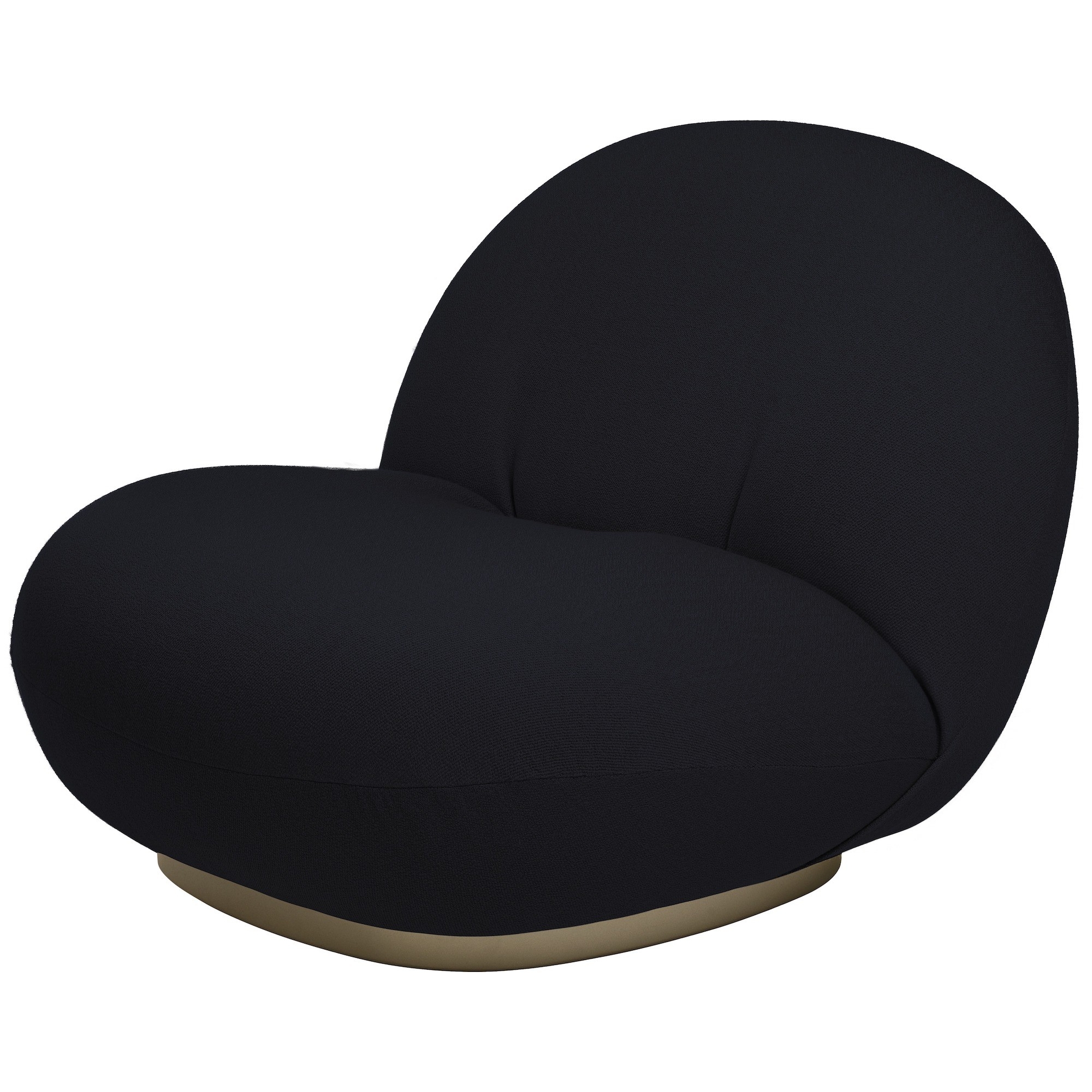 Vidar 554, swivel gold base – Pacha lounge chair - Gubi