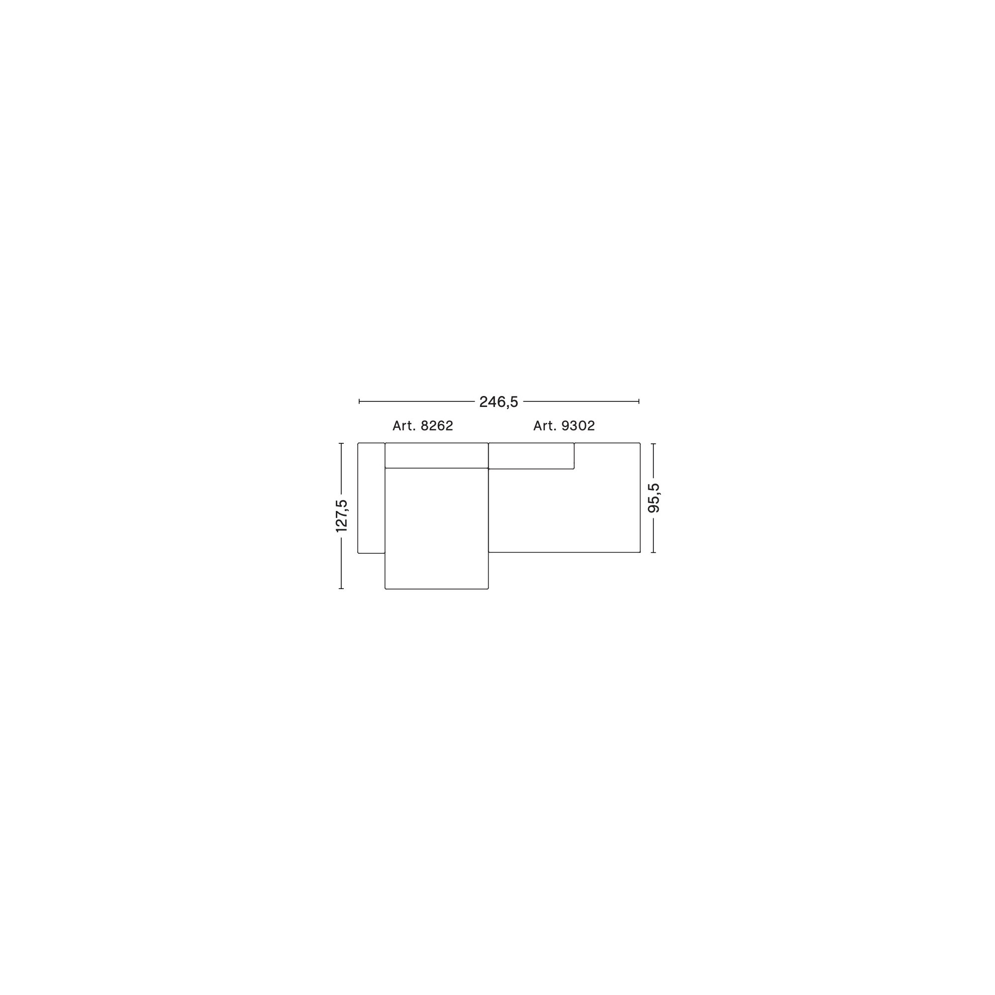 2,5 places – combinaison 3 (coin gauche) – Mags - HAY