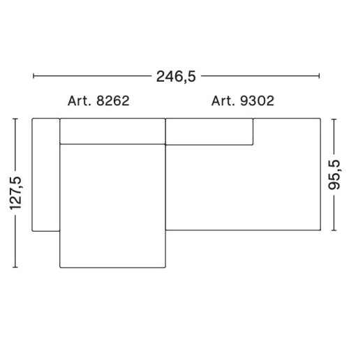 2,5 places – combinaison 3 (coin gauche) – Mags - HAY