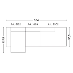 3 places – combinaison 3 (coin gauche) – Mags - HAY