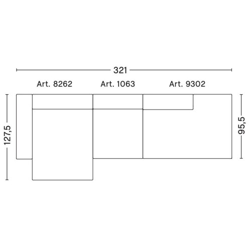 3 places – combinaison 4 (coin gauche) – Mags - HAY