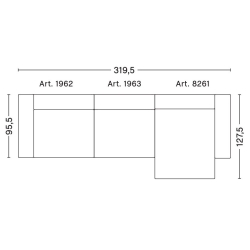 3 places – combinaison 11 (coin droit) – Mags - HAY