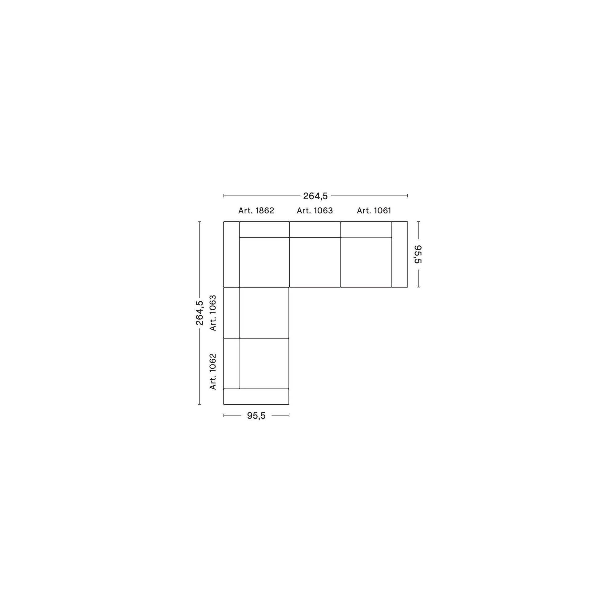 Angle – combinaison 1 (coin gauche) – Mags - HAY