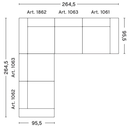 Angle – combinaison 1 (coin gauche) – Mags - HAY