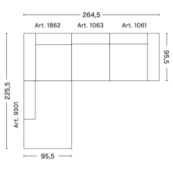 Angle – combinaison 2 (coin gauche) – Mags - HAY