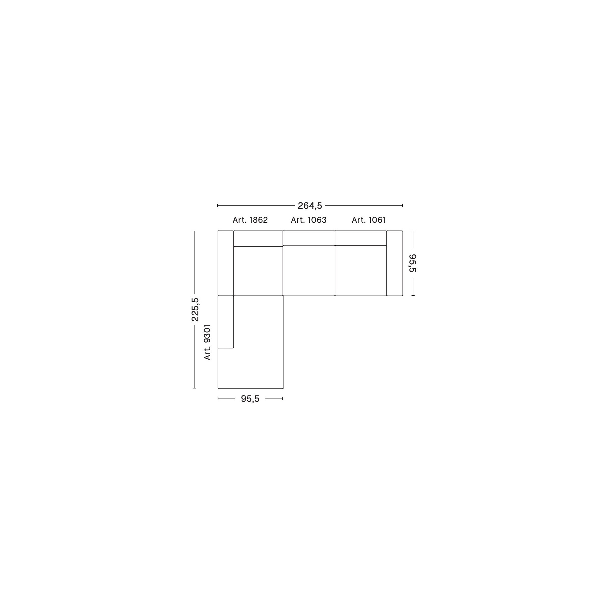 Angle – combinaison 2 (coin gauche) – Mags - HAY