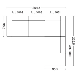 Corner – combination 2 (right armrest) – Mags - HAY