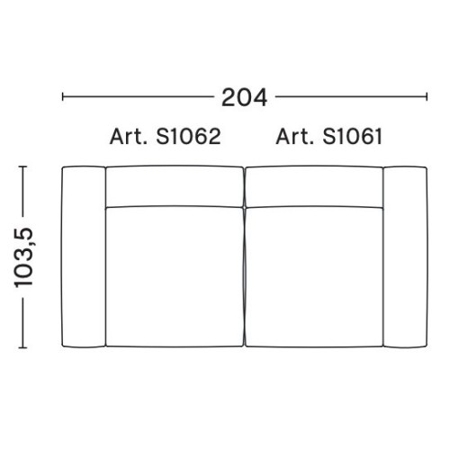 2-seater – combination 1 – Mags Soft - HAY