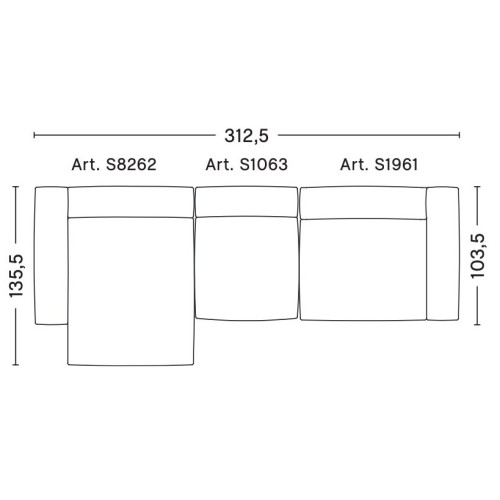 3 places – combinaison 10 (coin gauche) – Mags Soft - HAY