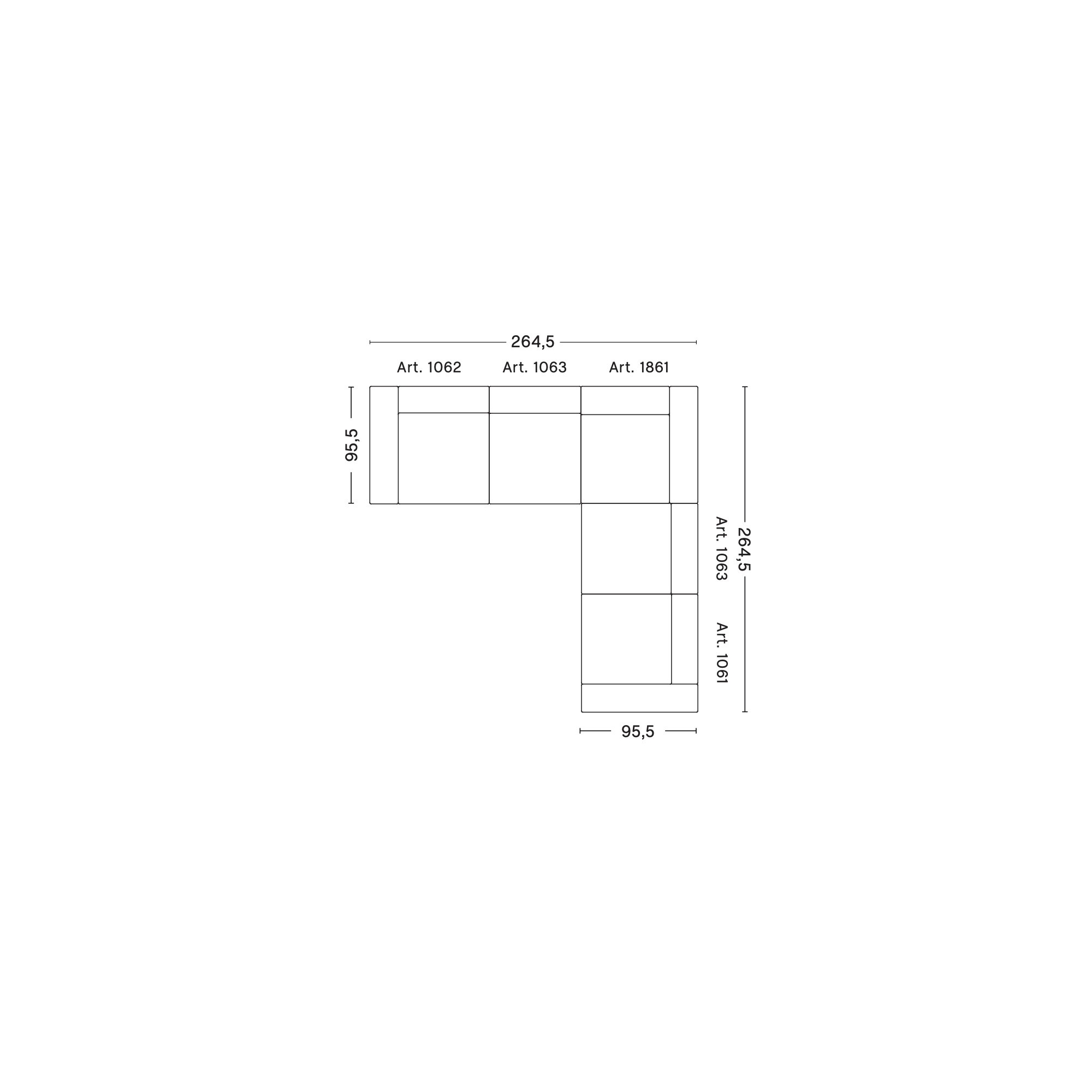 Angle – combinaison 1 (coin droit) – Mags - HAY