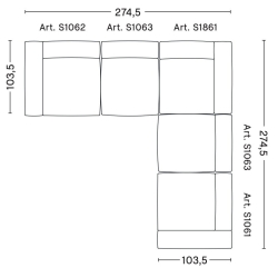 Angle – combinaison 1 (coin droit) – Mags Soft - HAY