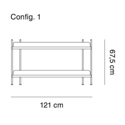 configuration 1 - Compile shelving system - Muuto