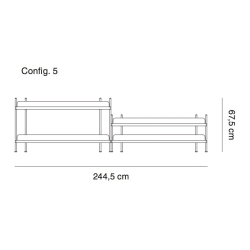 configuration 5 - Compile shelving system - Muuto